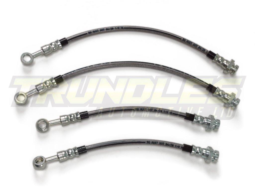 Full Braided Brake Hose Kit for Nissan Patrol GU Y61 1997-2012 - Trundles Automotive