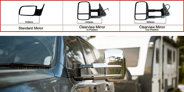 Clearview Towing Mirrors - Toyota Hilux 2015-Onwards - Trundles Automotive