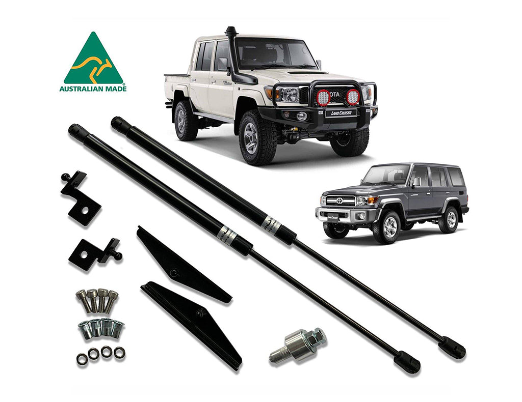 Grunt 4x4 Bonnet Struts System to suit Toyota Landcruiser 70/76/78/79 Series 2007-Onwards