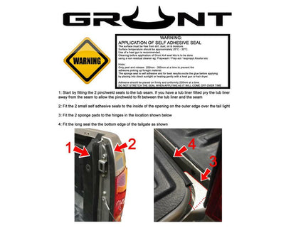 Grunt 4x4 Tailgate Seal Kit to suit Volkswagen Amarok 2011-2020
