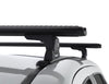 Rhino Rack Vortex RLT600 Trackmount Black 2 Bar Roof Rack to suit Toyota Hilux N80 2015-Onwards