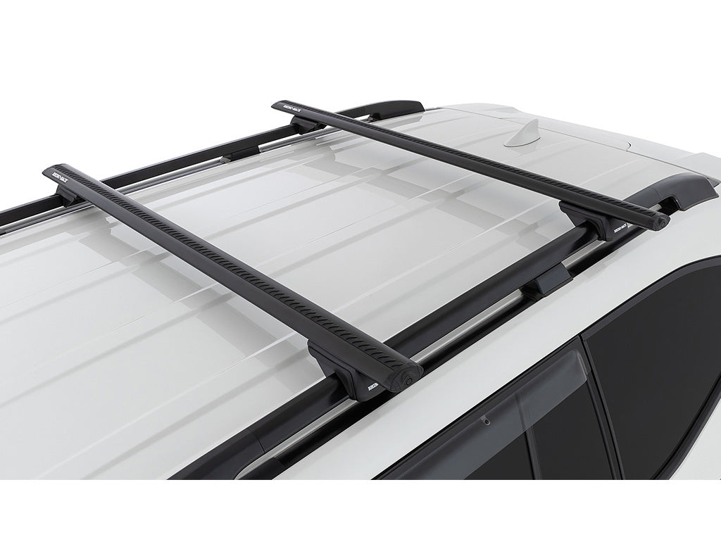 Rhino Rack Vortex SX Black 2 Bar Roof Rack to suit Toyota Landcruiser 300 Series 2021-Onwards