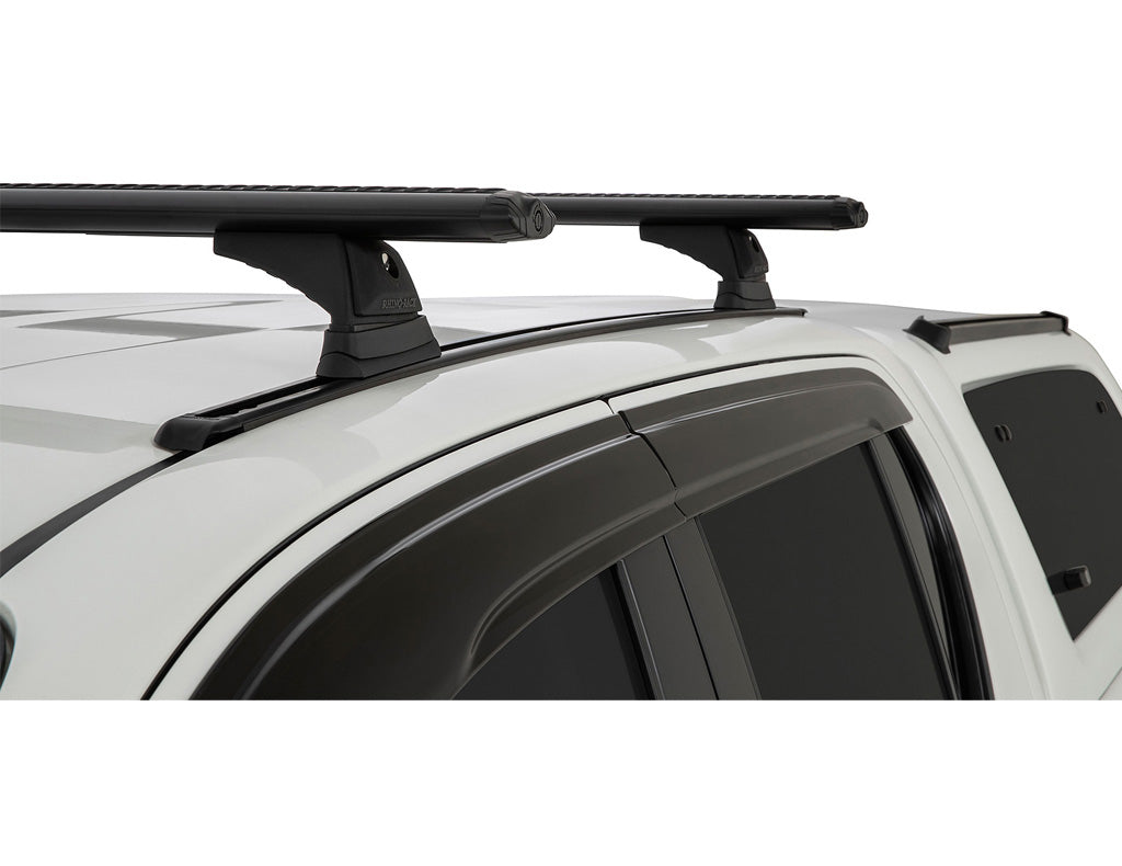 Rhino Rack Vortex RCH Trackmount Black 2 Bar Roof Rack to suit Toyota Hilux N80 2015-Onwards