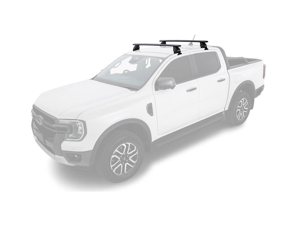 Rhino Rack Vortex 2500 Black 2 Bar Roof Rack to suit Ford Ranger RA / Next Gen 2022-Onwards