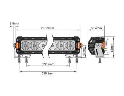 STEDI ST3301 PRO 27.5" 18 LED Single Row Light Bar