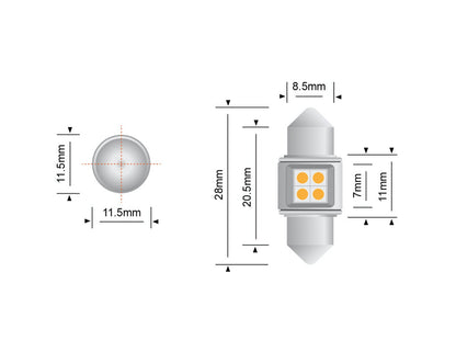 STEDI Festoon 28MM LED Bulbs (Pair)