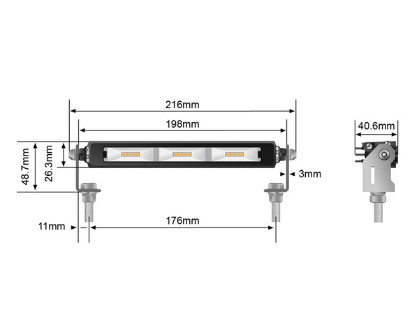 STEDI Micro V2 7.8" 12 LED Flood Light (Amber)