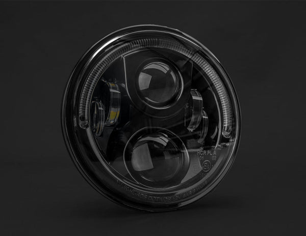 STEDI 7" Halo Carbon Black LED Headlight (Single)