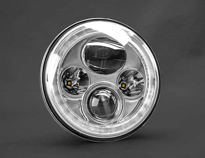 STEDI 7" Halo Iris Chrome LED Headlight (Single)