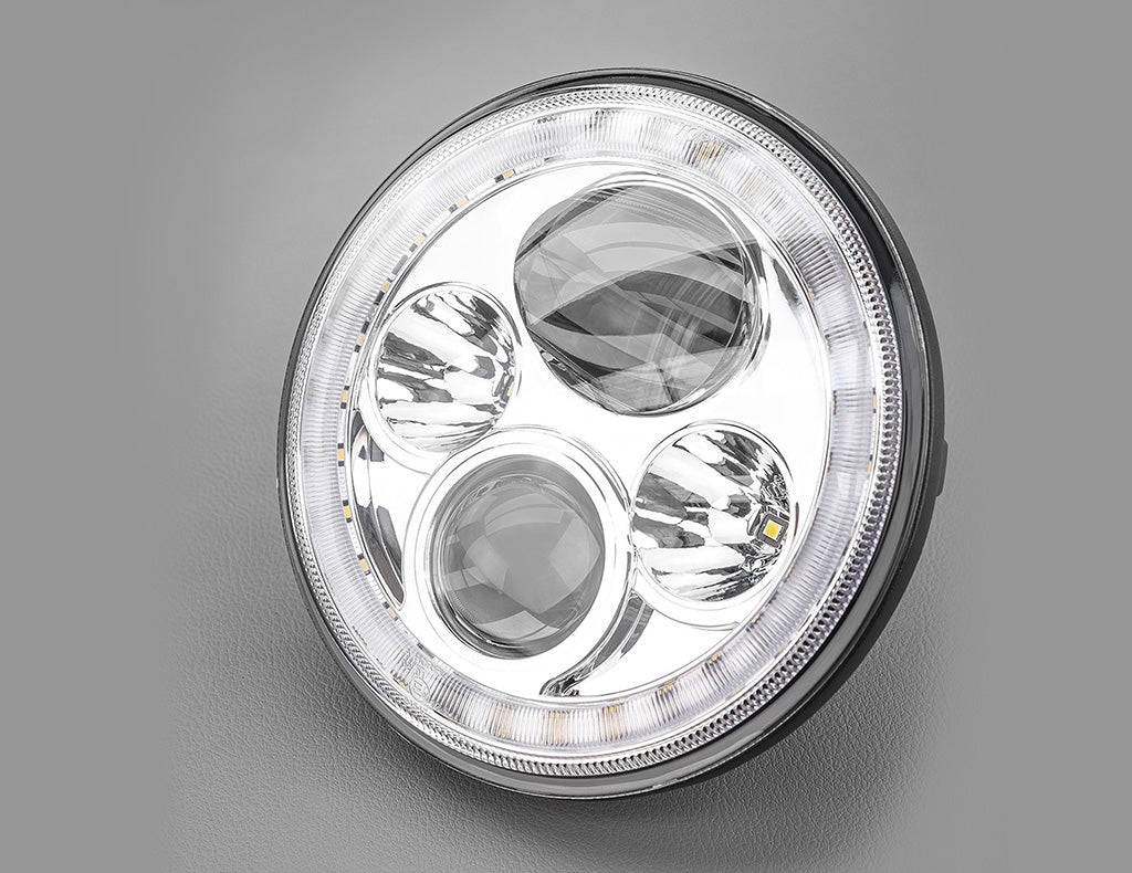 STEDI 7" Halo Iris Chrome LED Headlight (Single)