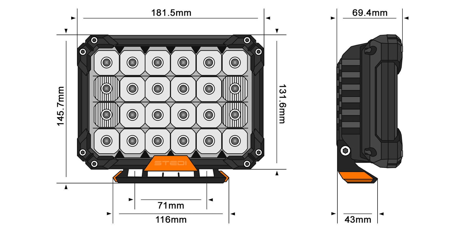 STEDI Quad Pro LED Driving Lights