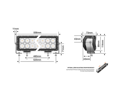 STEDI ST4k Lightbar Double Row 22" 40 LED