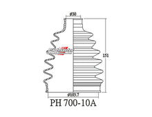POK Outer CV Boot Kit to suit Toyota Hilux N70 2005-2015