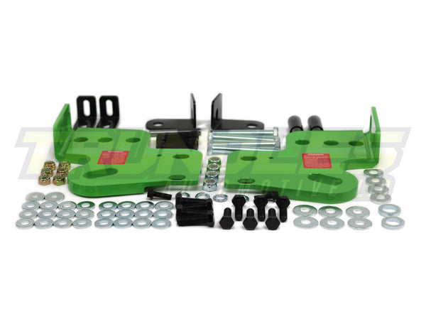 Trundles Heavy Duty Green Tow Point (Pair) to suit Toyota Hilux N80 2015-Onwards