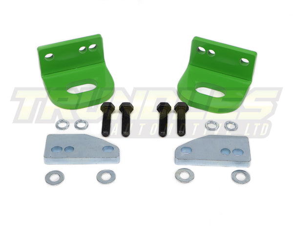 Trundles Heavy Duty Green Tow Point (Pair) to suit Nissan Navara D22 1997-2008