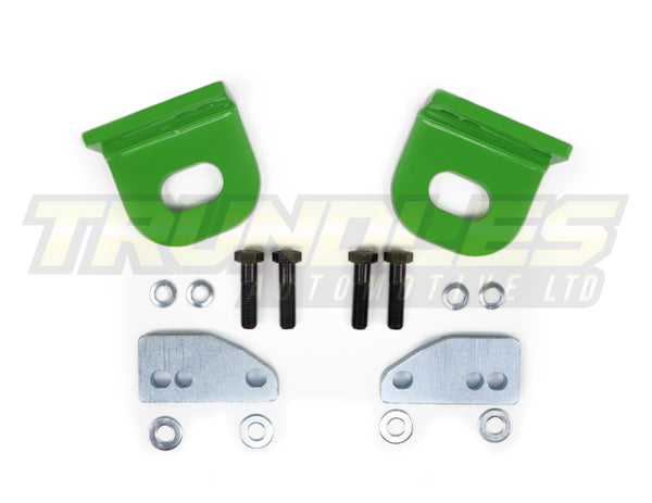 Trundles Heavy Duty Green Tow Point (Pair) to suit Nissan Navara D22 1997-2008