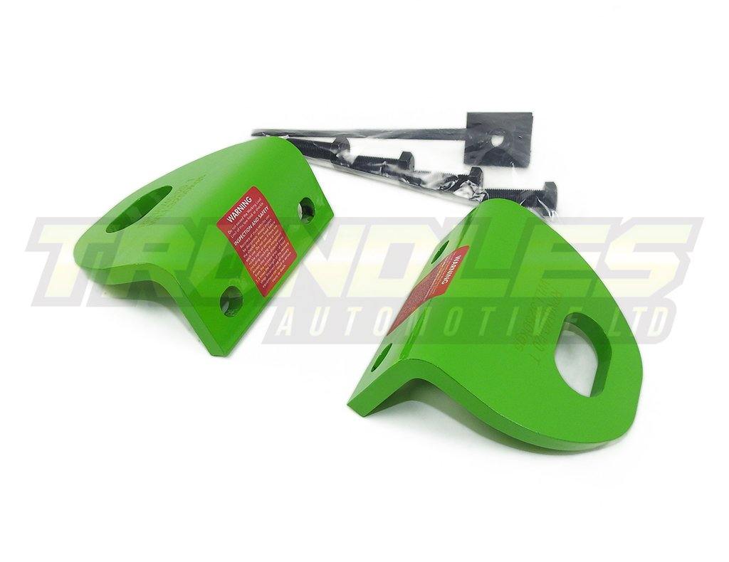 Trundles Heavy Duty Tow Point - Green - Nissan Navara D40 - Trundles Automotive