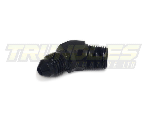 '-6 AN Flare to 1/8" NPT 45° - Black