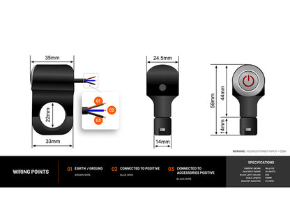 STEDI Motorbike LED Light Switch