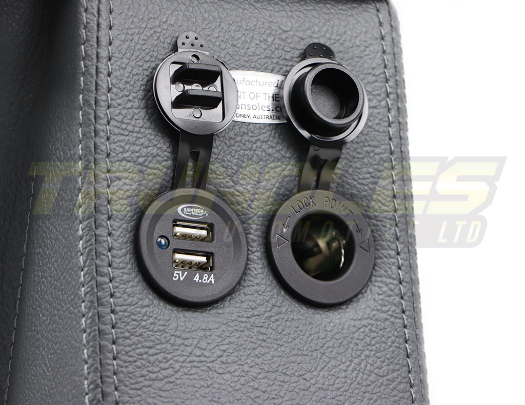 D.O.T.I Standard Length Floor Console to suit Toyota Landcruiser 76/79 Series Double Cab (Plastic Dash) 2009-Onwards