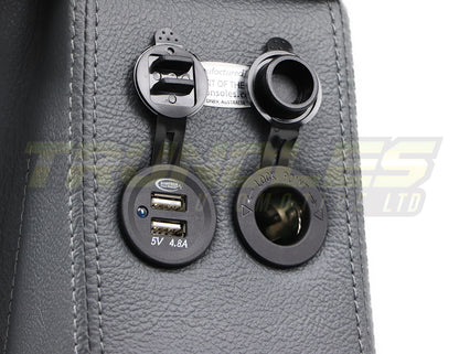 D.O.T.I Standard Length Floor Console to suit Toyota Landcruiser 76/79 Series Double Cab (Plastic Dash) 2009-Onwards