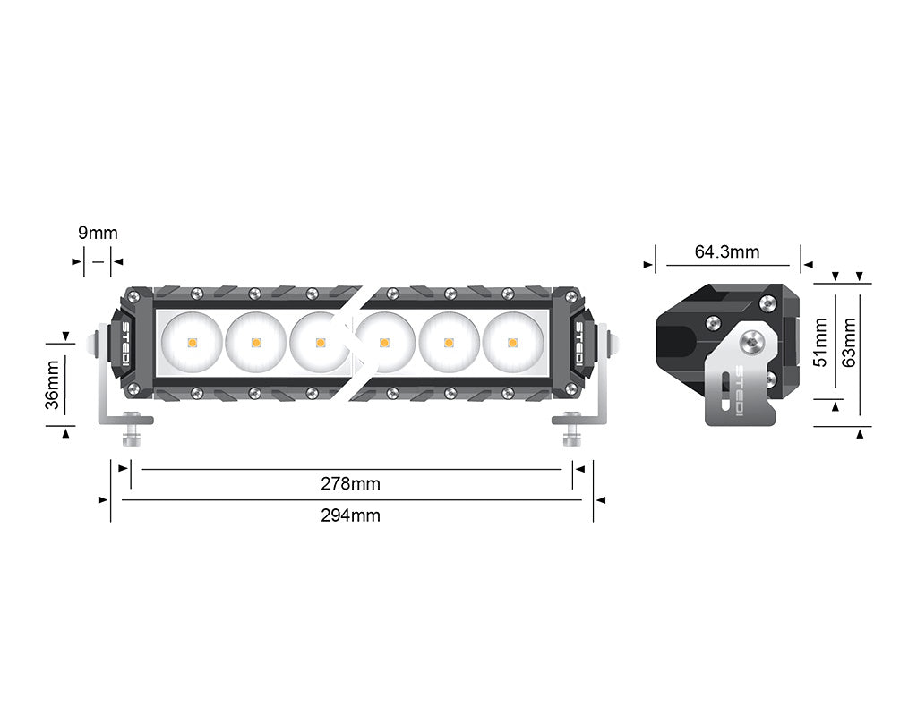 STEDI 11.5" 10 LED Slim Light Bar