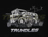 Trundles 76 Series Landcruiser Black & White T-Shirt