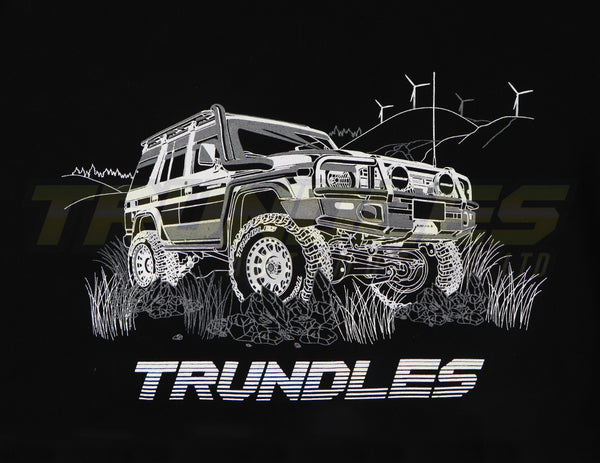 Trundles 76 Series Landcruiser Black & White T-Shirt