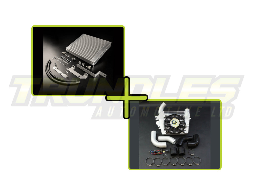 HPD Intercooler Upgrade and Trans Cooler Combo Kit to suit Nissan Patrol Y61 ZD30 Direct Injection 2000-2023