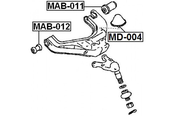 Febest Rear Lower Control Arm Bush to suit Mitsubishi Delica 1994-1999