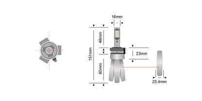 STEDI H15 Copper Head Light LED Bulbs (PAIR)