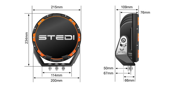 STEDI Type-X PRO LED Driving Lights - Pair